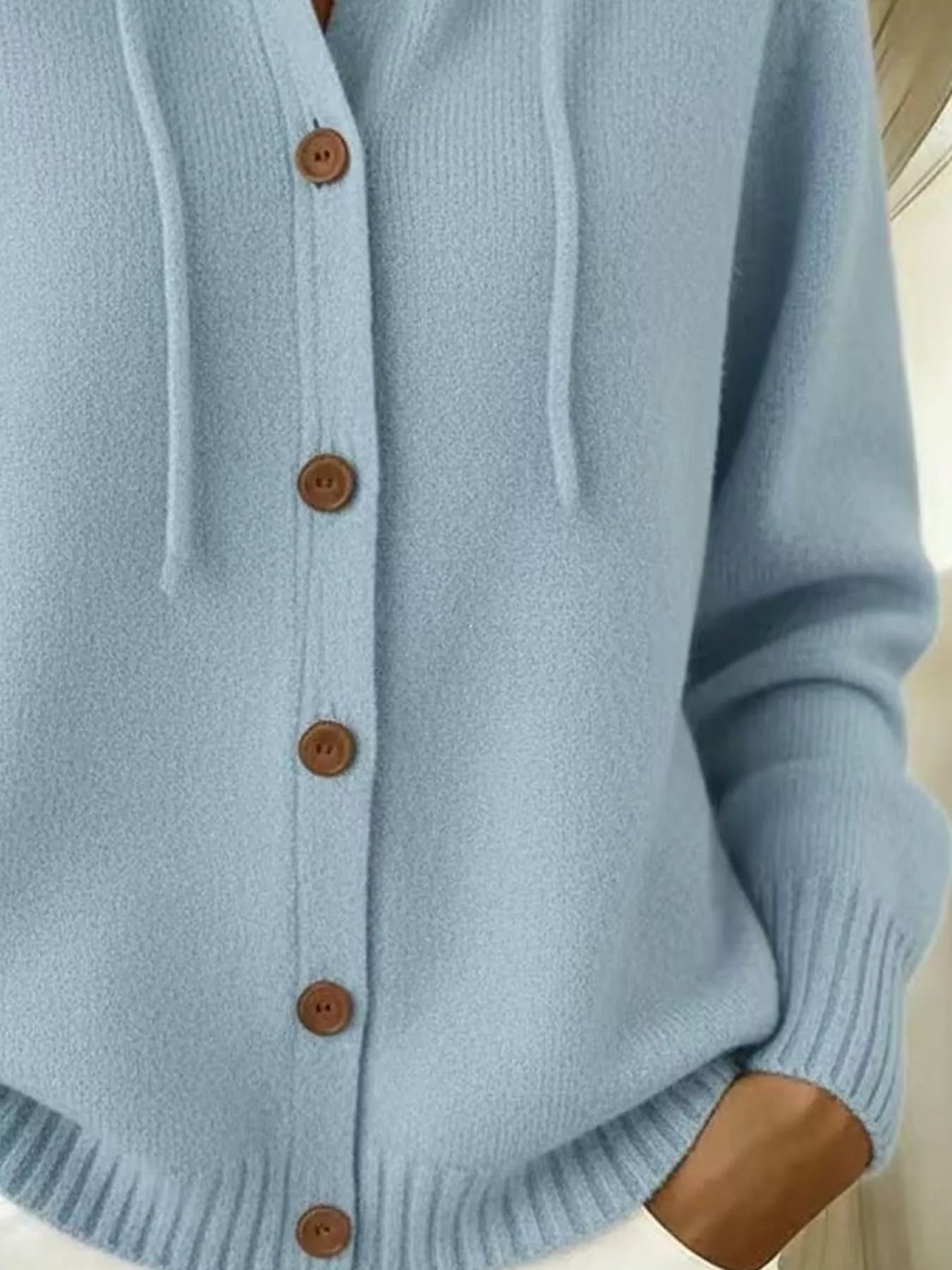 Trendsi Hooded Button-Up Cardigan -