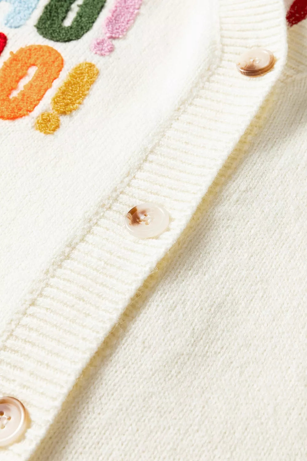 Trendsi 'HO HO HO' Button Up Knit Cardigan -