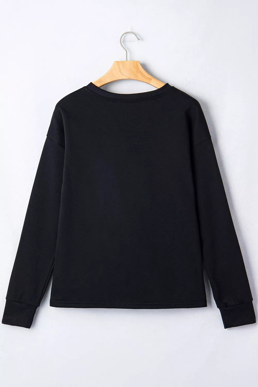 Trendsi Round Neck Ghost Print Regular Fit Graphic Long Sleeve T-Shirt -