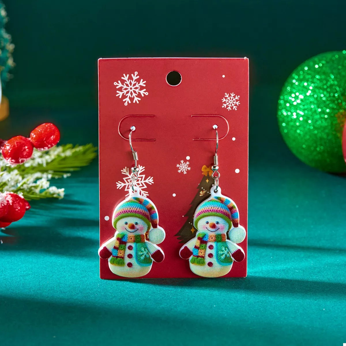 Trendsi Christmas Snowman Dangle Earrings -
