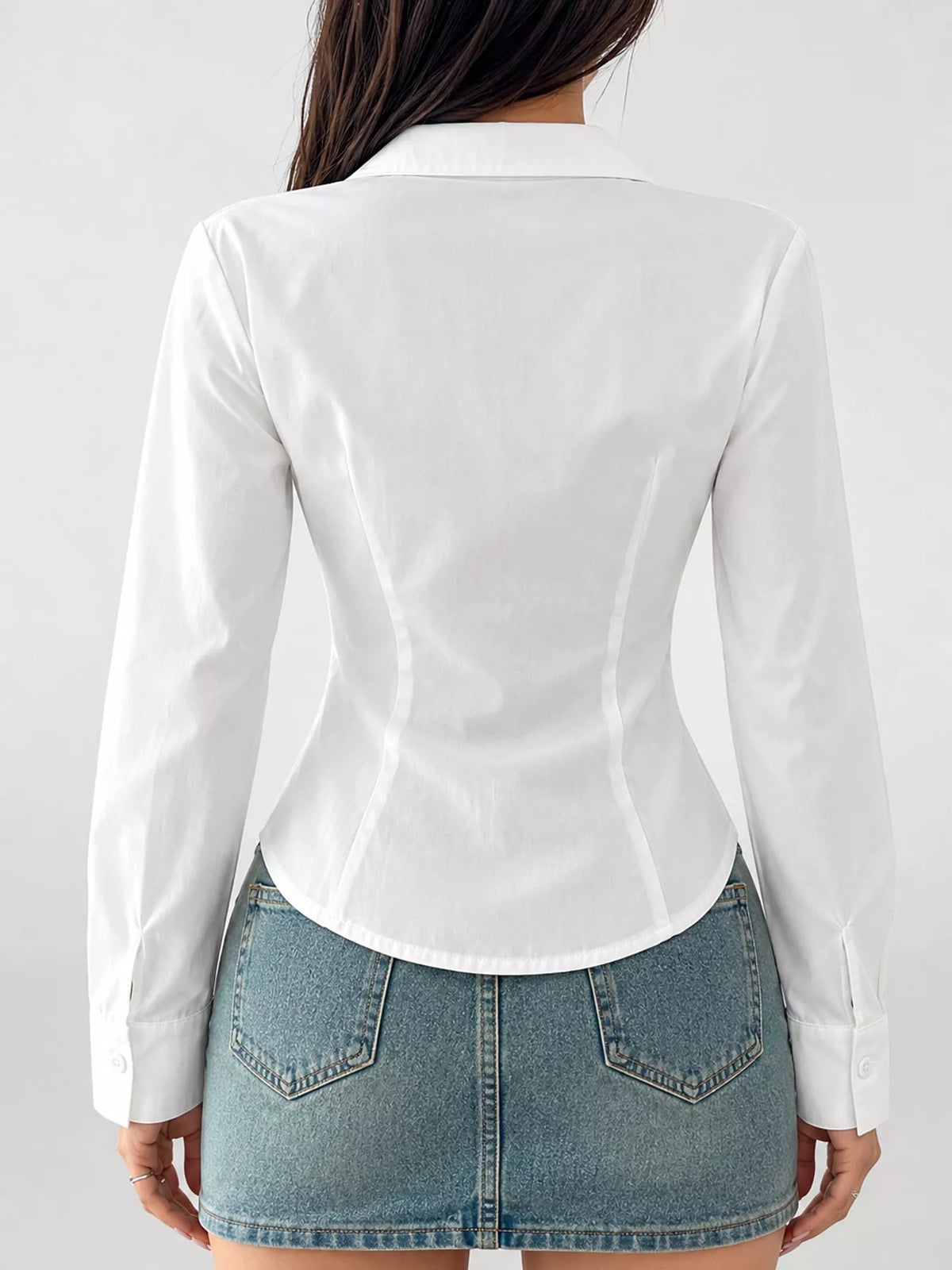 Slim-Fit Button-Down Shirt — back view