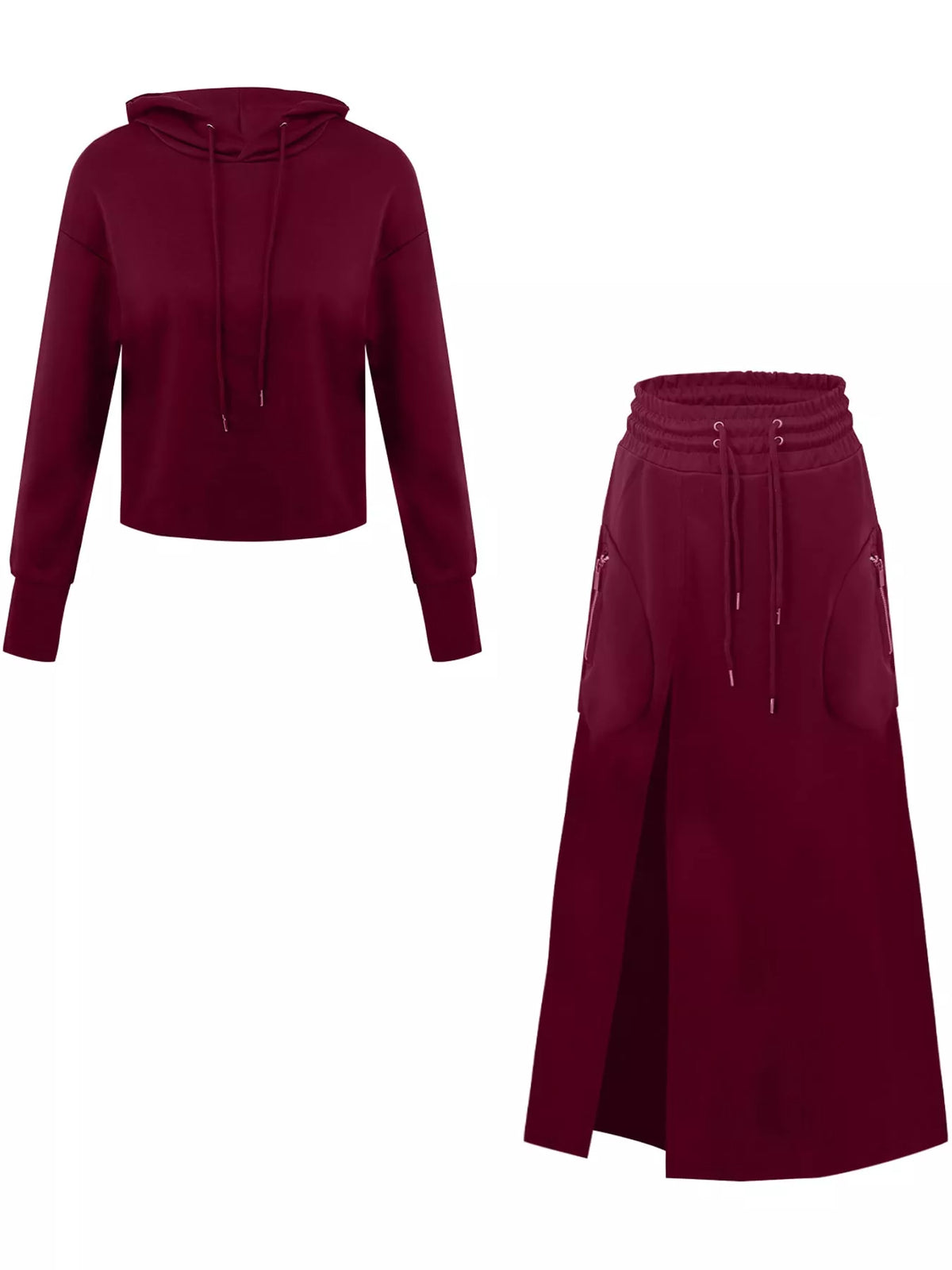 Hoodie and skirt set, product view