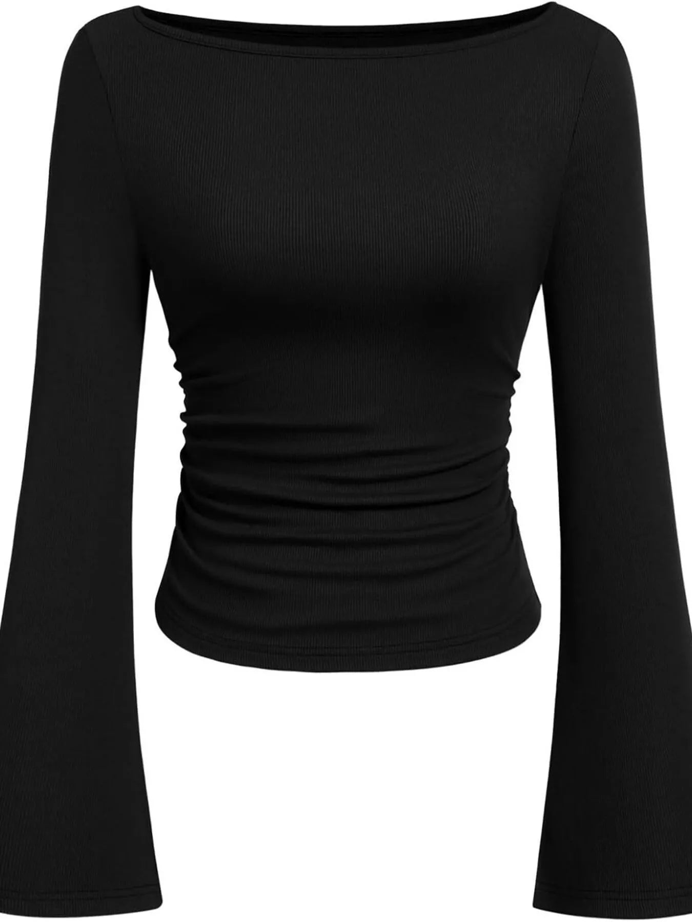 Trendsi Boat Neck Flare Sleeve T-Shirt -