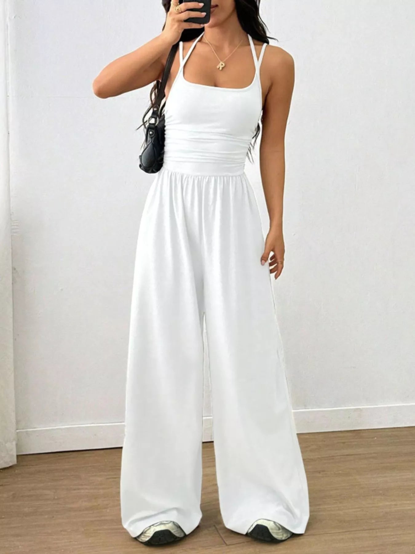 Trendsi Spaghetti Strap Wide-Leg Jumpsuit -