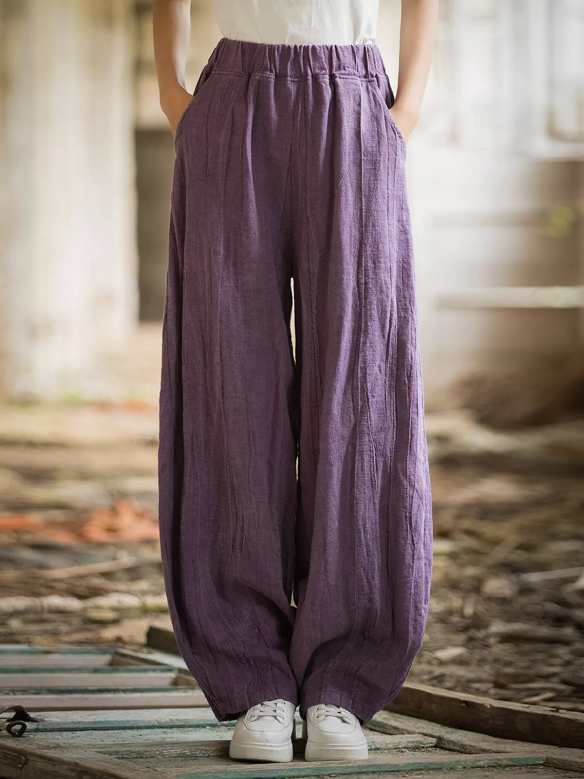 pants, front view on model