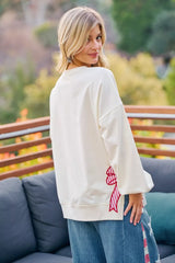 Trendsi BiBi 4th Of July Stars And Stripes Patches Sweatshirt -