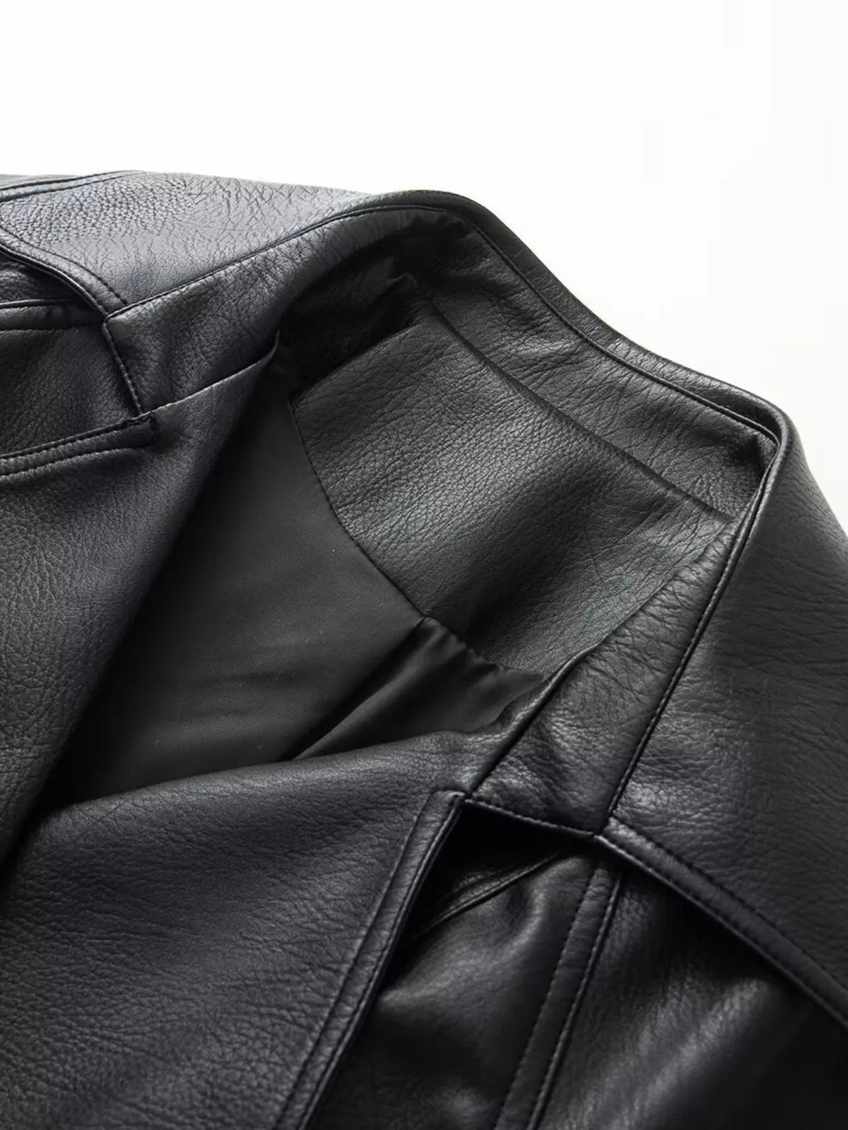 Collared long sleeve jacket, construction and design details