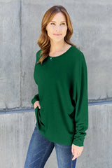 Trendsi Double Take Full Size Round Neck Long Sleeve T-Shirt -
