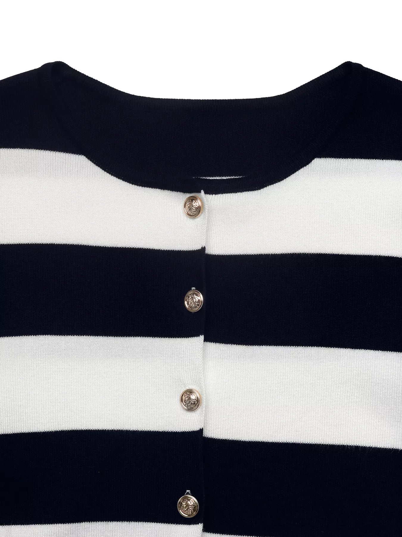 Trendsi Striped Button-Down Knit Cardigan -