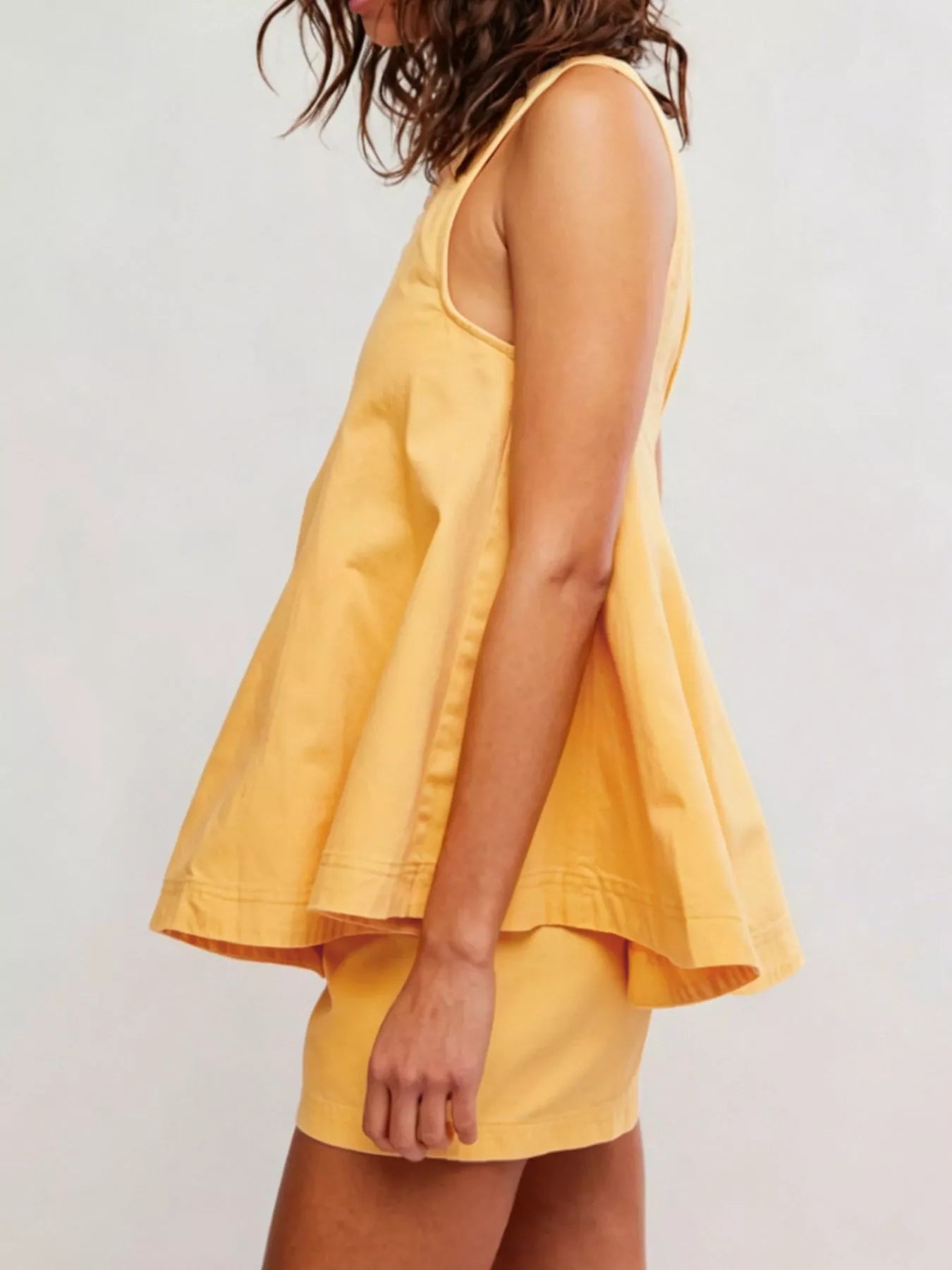 Trendsi Sleeveless Top and Shorts Denim Set -