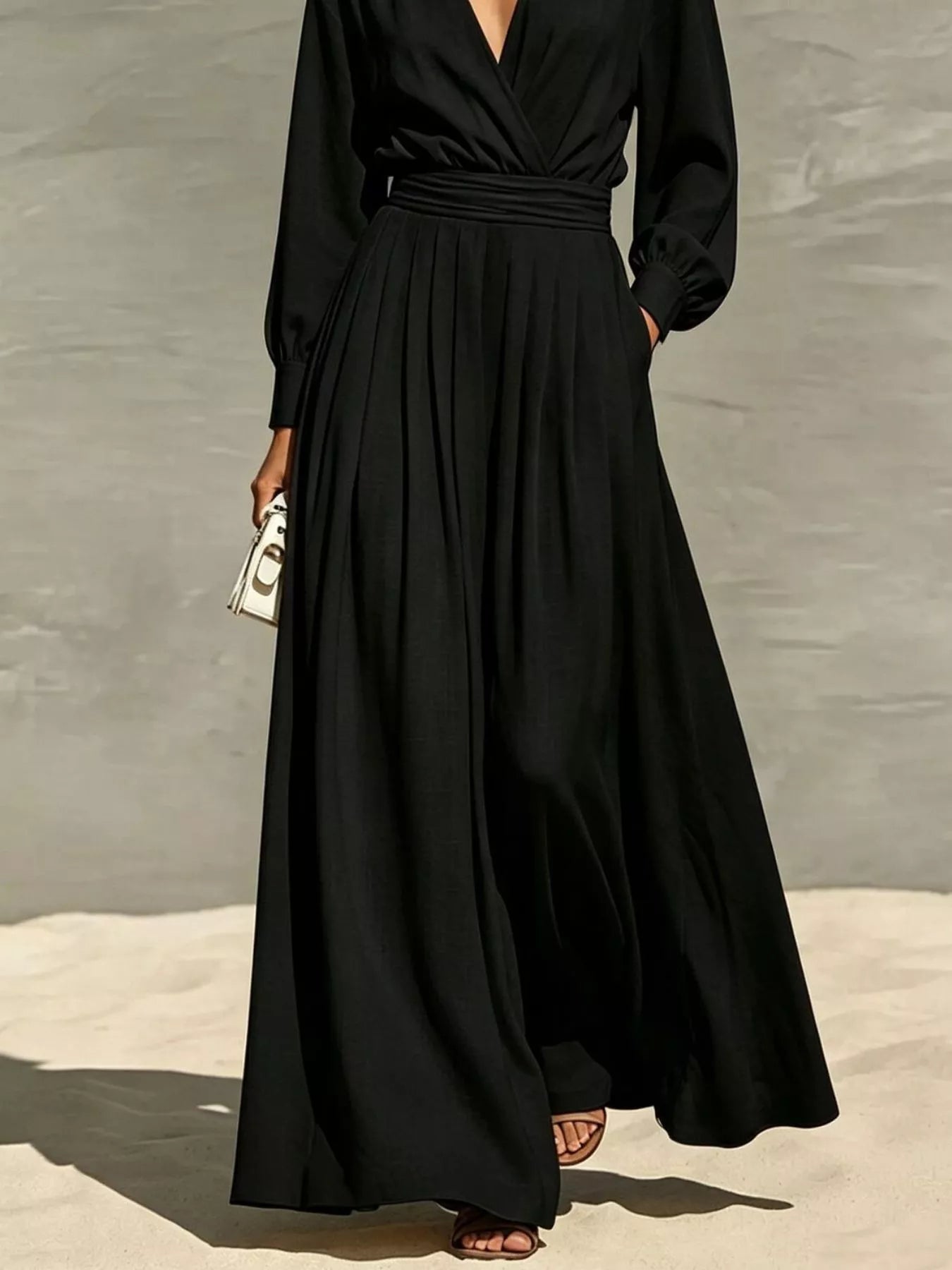 Trendsi Long Sleeve Wide-Leg Jumpsuit -