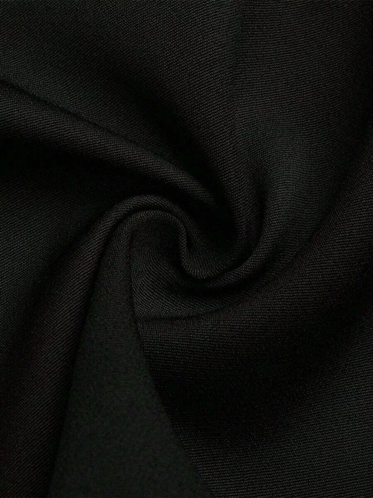Peplum top and pants set, black fabric detail