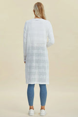 Trendsi Double Take Full Size Open Front Longline Cardigan -