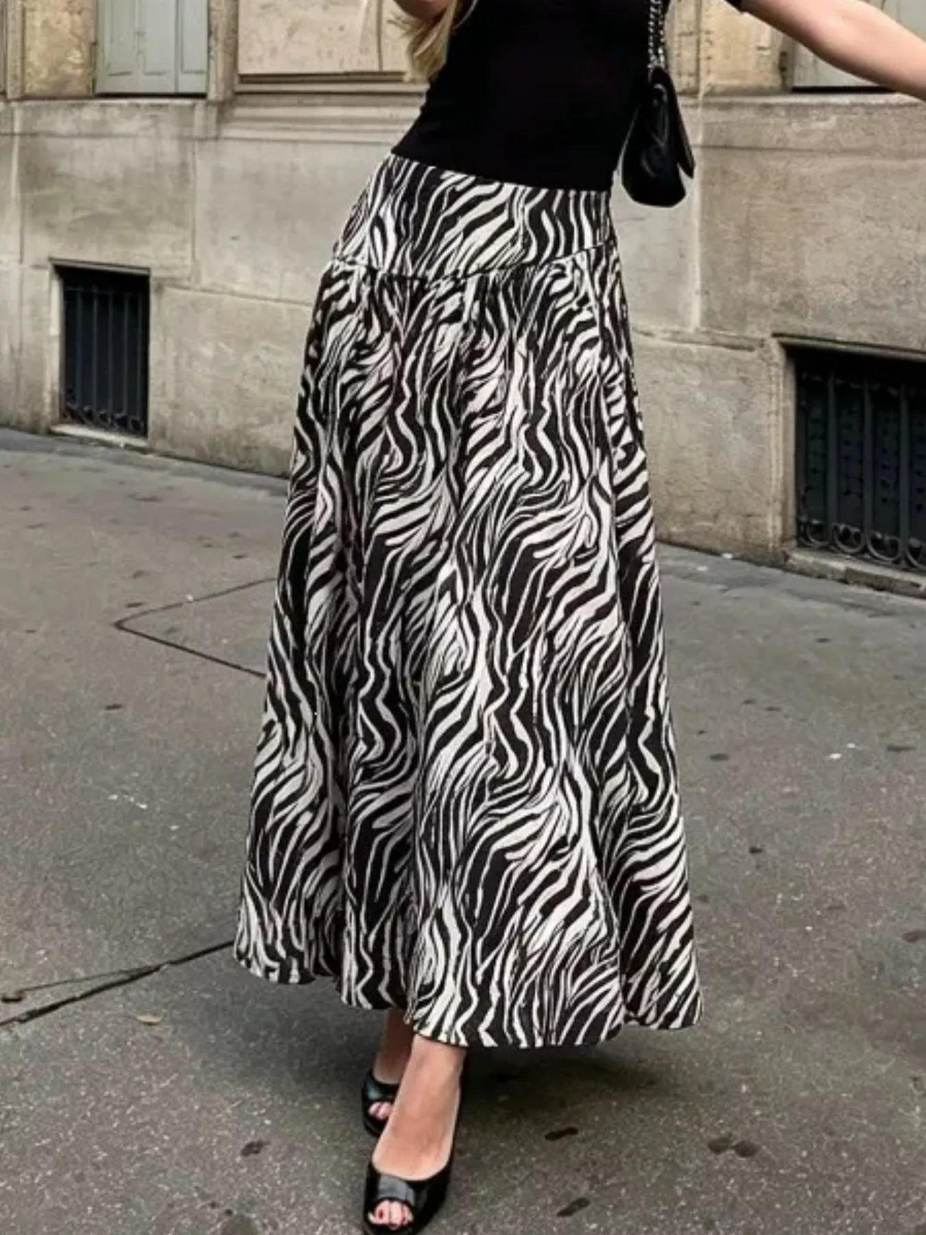 Trendsi Animal Print Maxi Skirt -