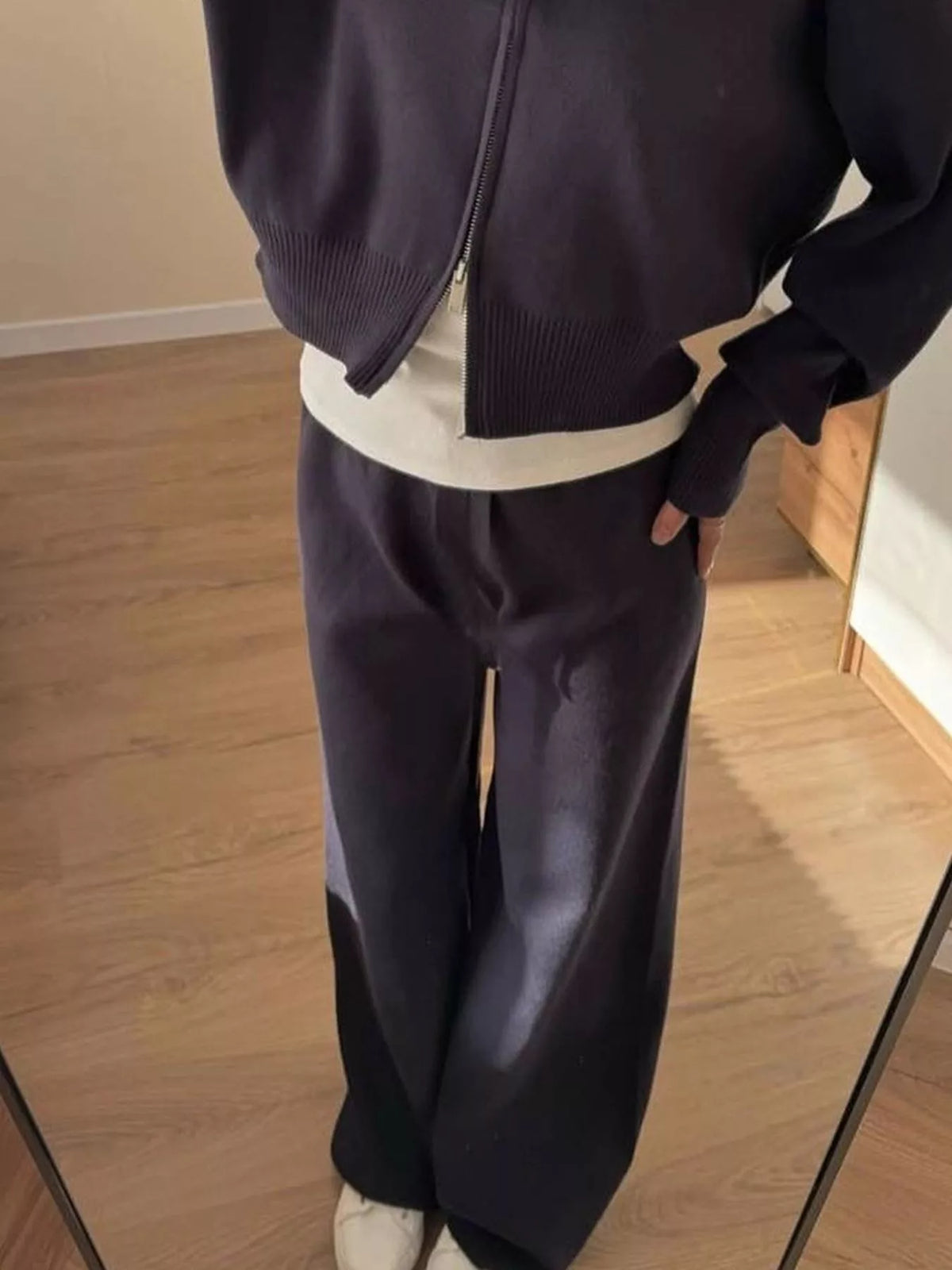 Trendsi Zip-Up Hoodie and Pants Set -