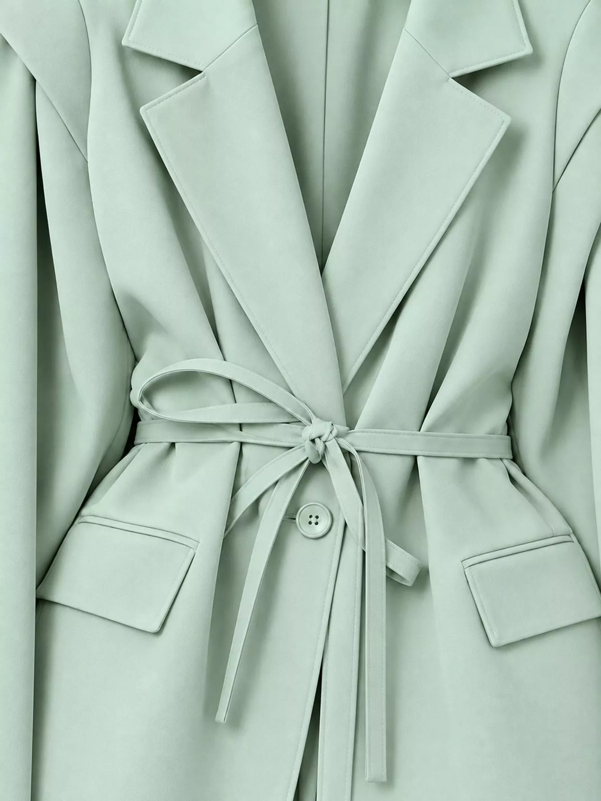 Collared long sleeve blazer, construction and design details