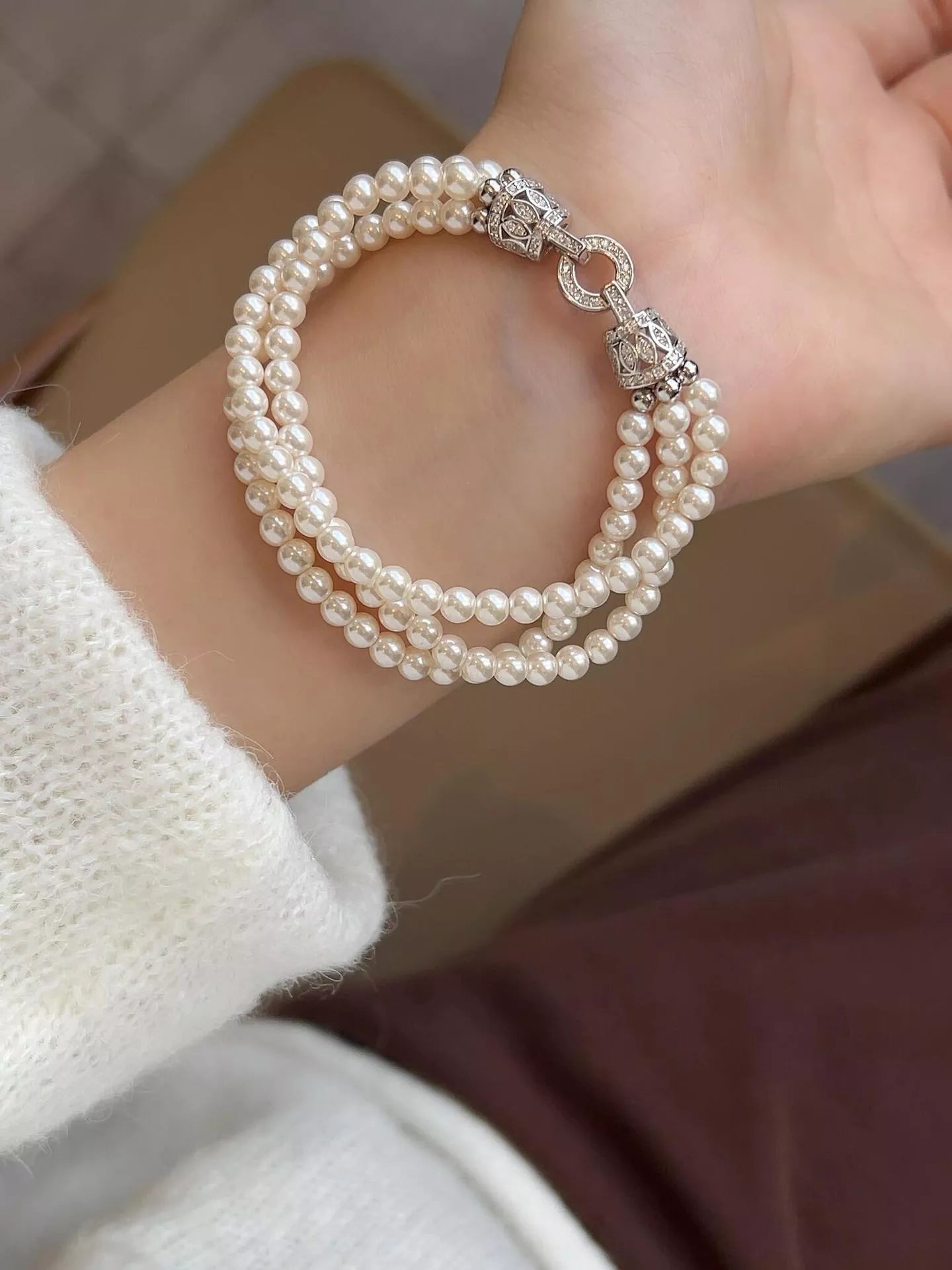 Trendsi Three Layers Pearl Bracelet -