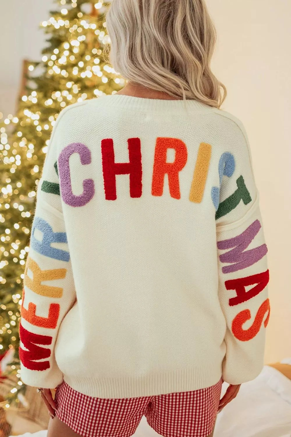 Trendsi 'HO HO HO' Button Up Knit Cardigan -