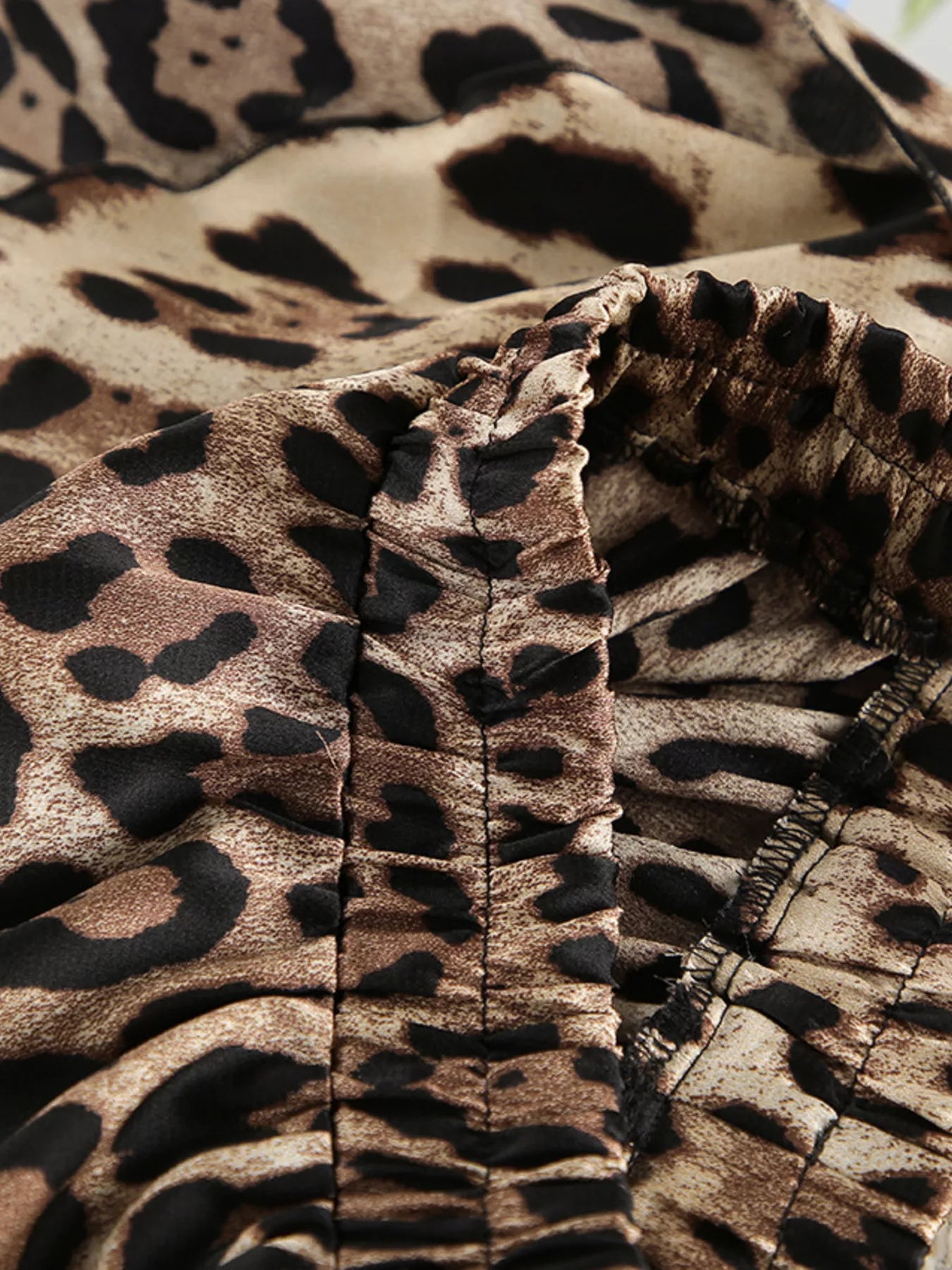 Trendsi Leopard Bra & Cardigan and Shorts Set -