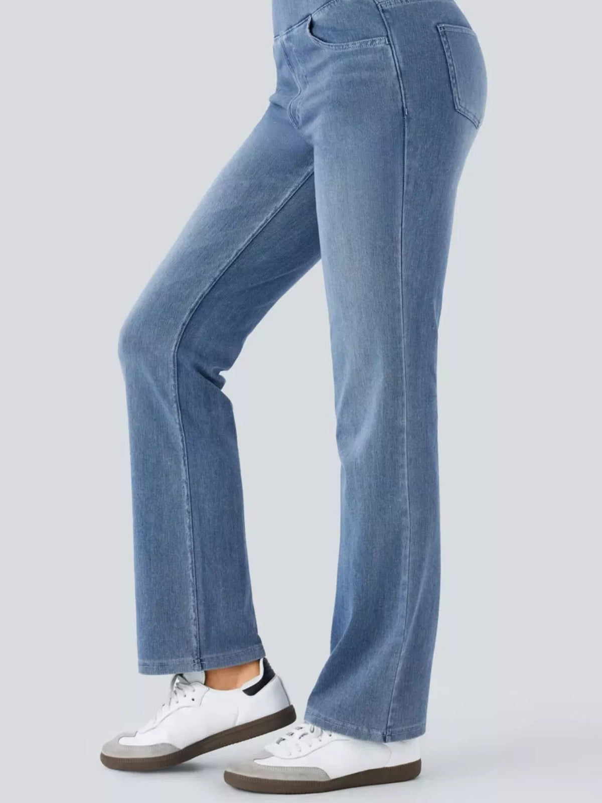 High-Waisted Flared Jeans — side view