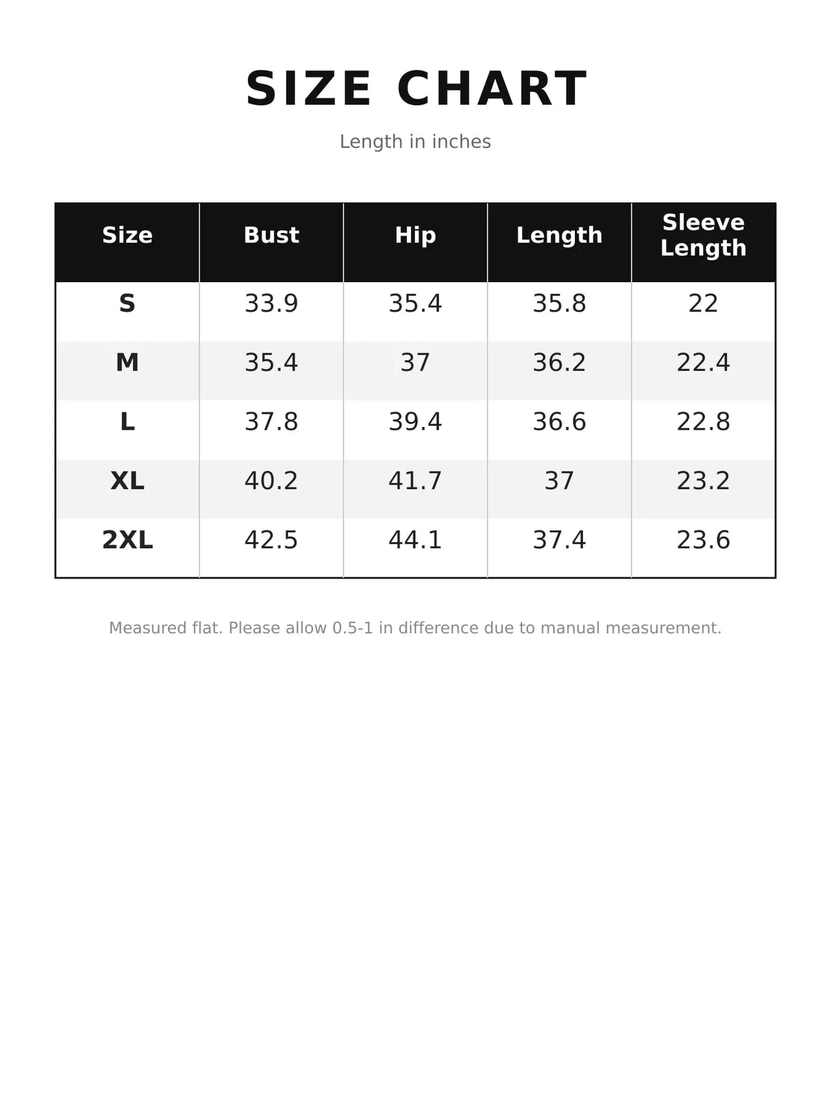 Size chart for women's zip front long sleeve fringe mini dress