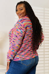 Trendsi Angel Wings Woven Right V-Neck Long Sleeve Cardigan - Shirts