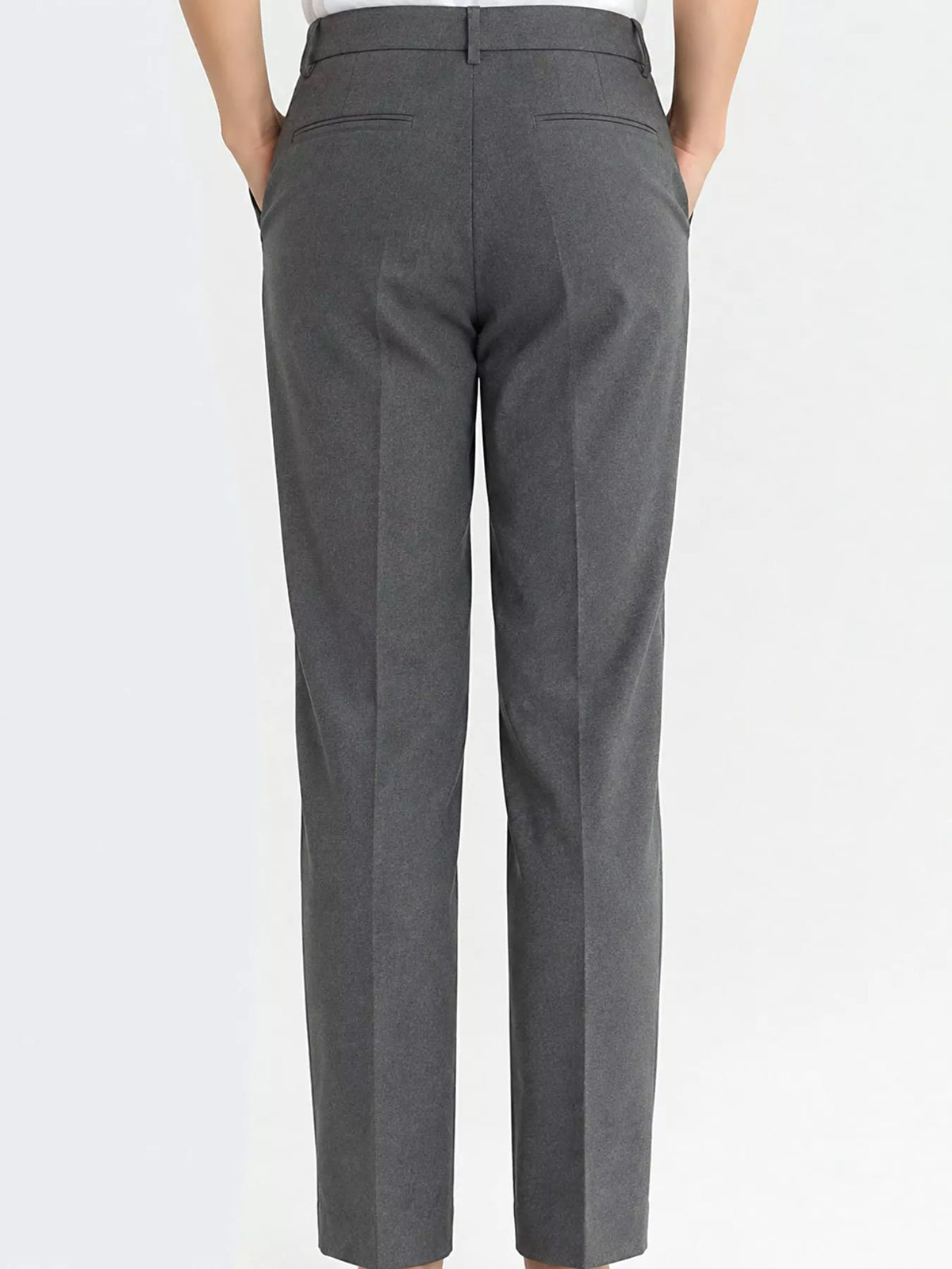 Straight-leg pants, gray back