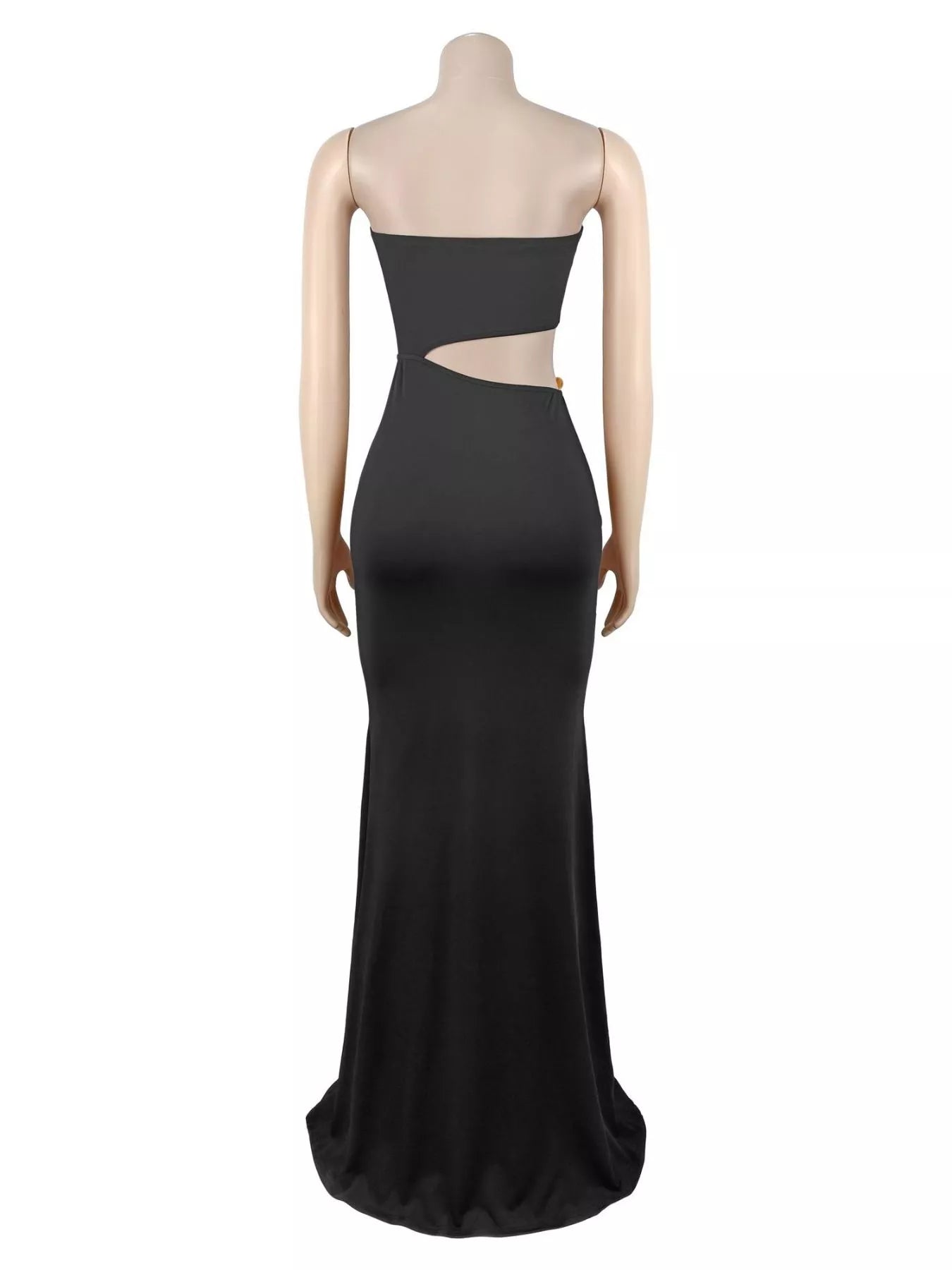 Trendsi Strapless Cut-out Maxi Dress with Ruched Detail -