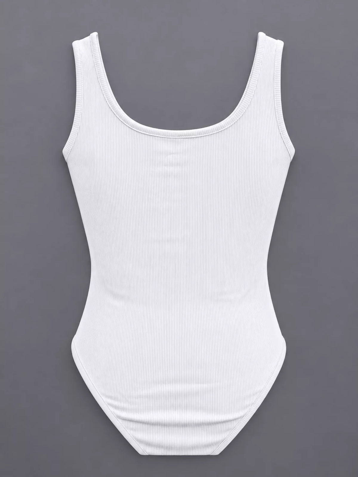 Ribbed bodysuit, white back