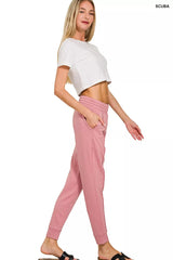 Trendsi Zenana Scuba Half Zip Pullover and Jogger Set -