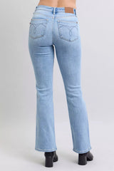 Trendsi Judy Blue Mid Rise Thermal Bootcut Jeans -