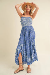 Trendsi Aemi + Co Ditsy Floral Ruffled Hem Maxi Cami Dress -