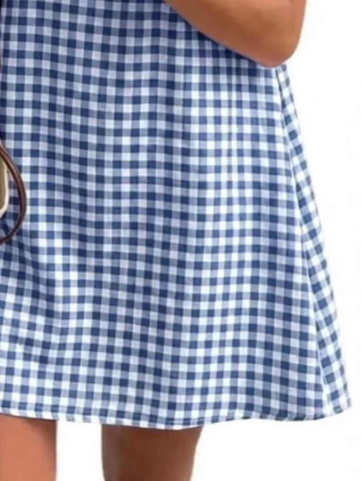 Trendsi Gingham Sleeveless A-Line Mini Dress -
