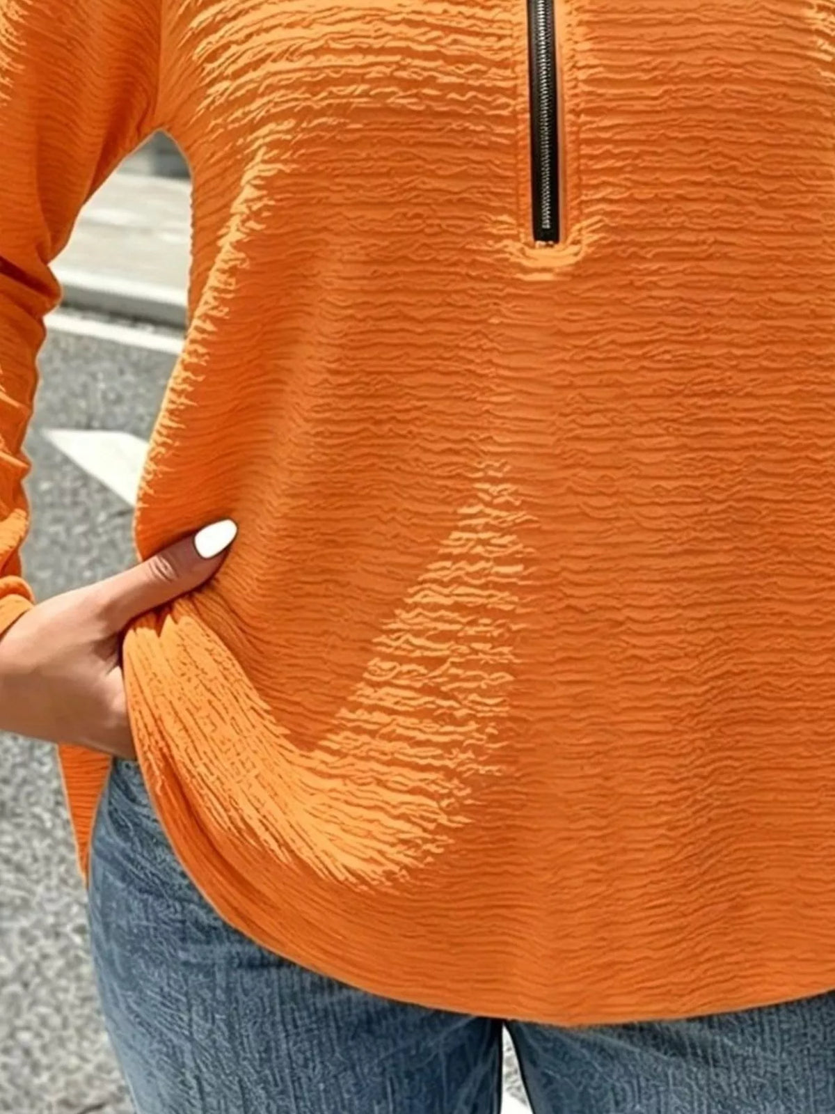 Stand-collar long sleeve blouse, construction and design details