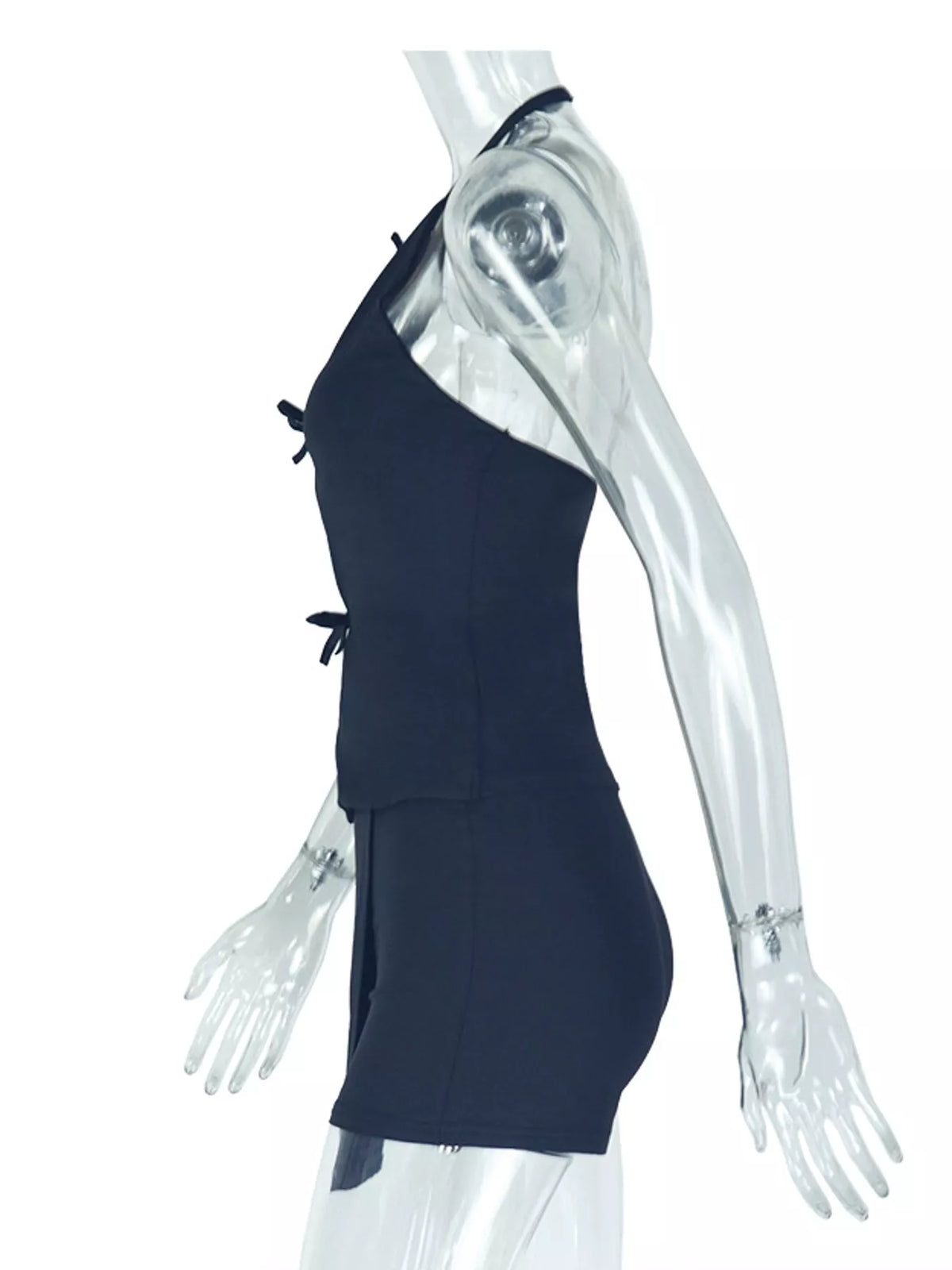 Halter Cut-Out Vest and Skort Set — side view