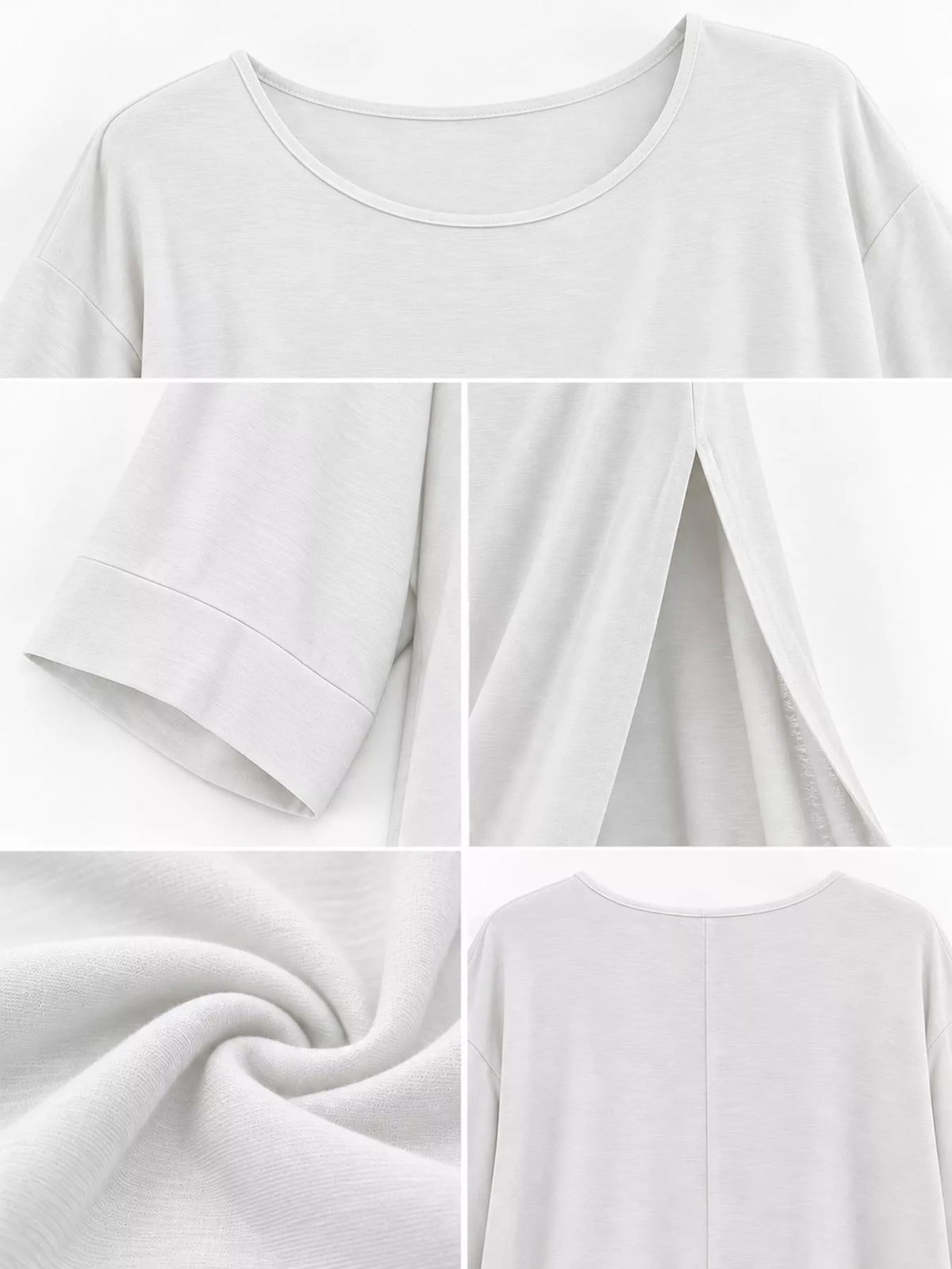 High-Slit Maxi Tunic Dress — construction details
