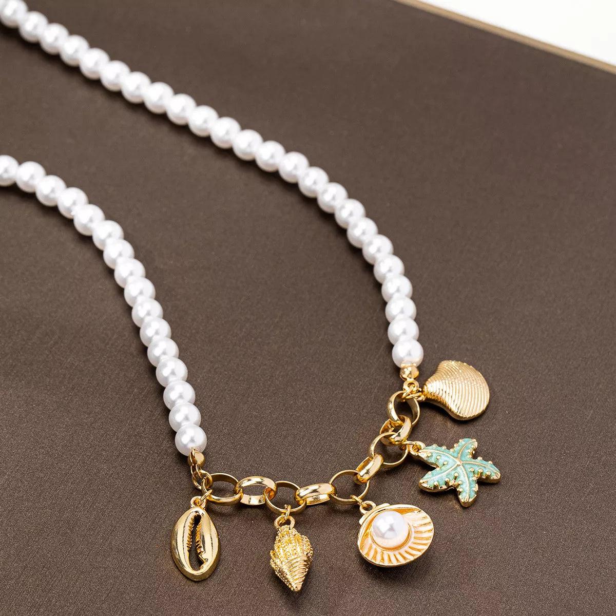 Trendsi Ocean Series Charm Pearl Necklace -