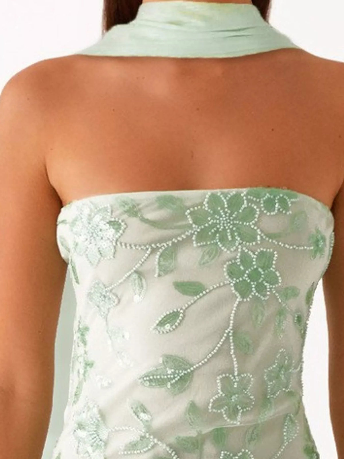 strapless mini dress, construction and design details