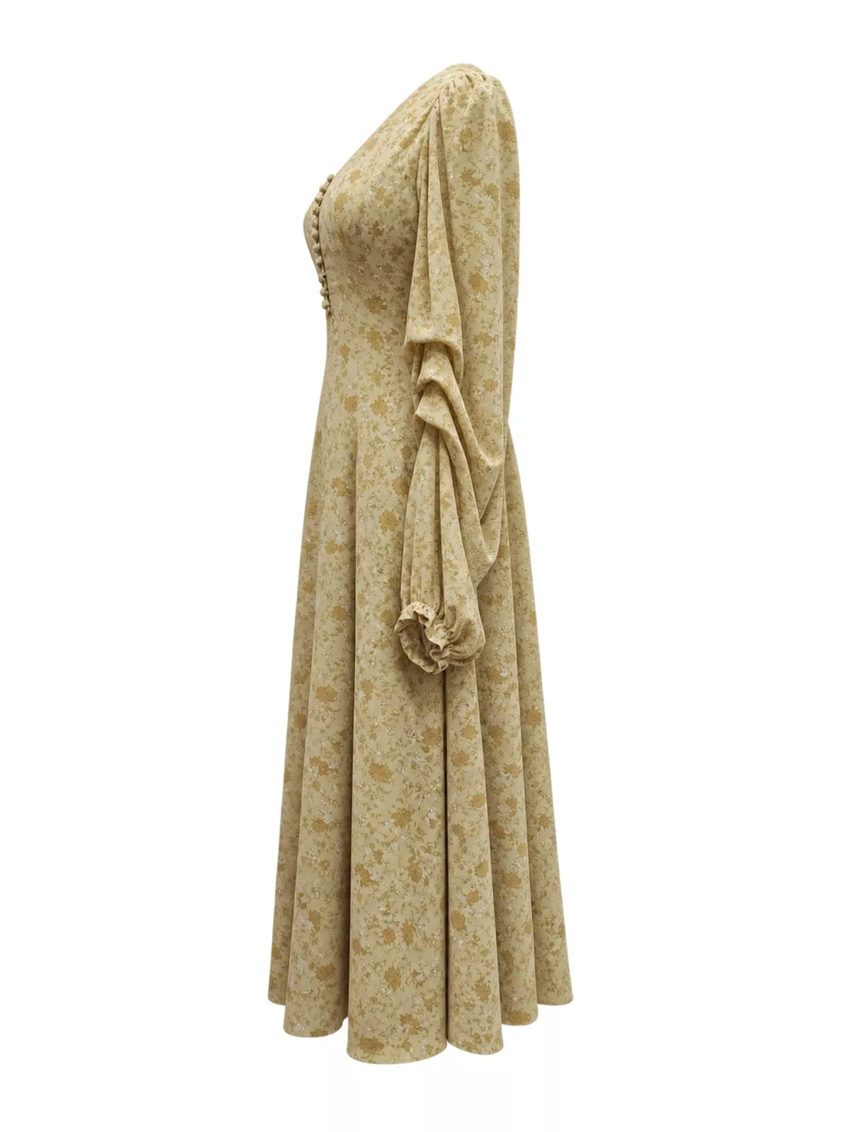 Floral midi dress, side