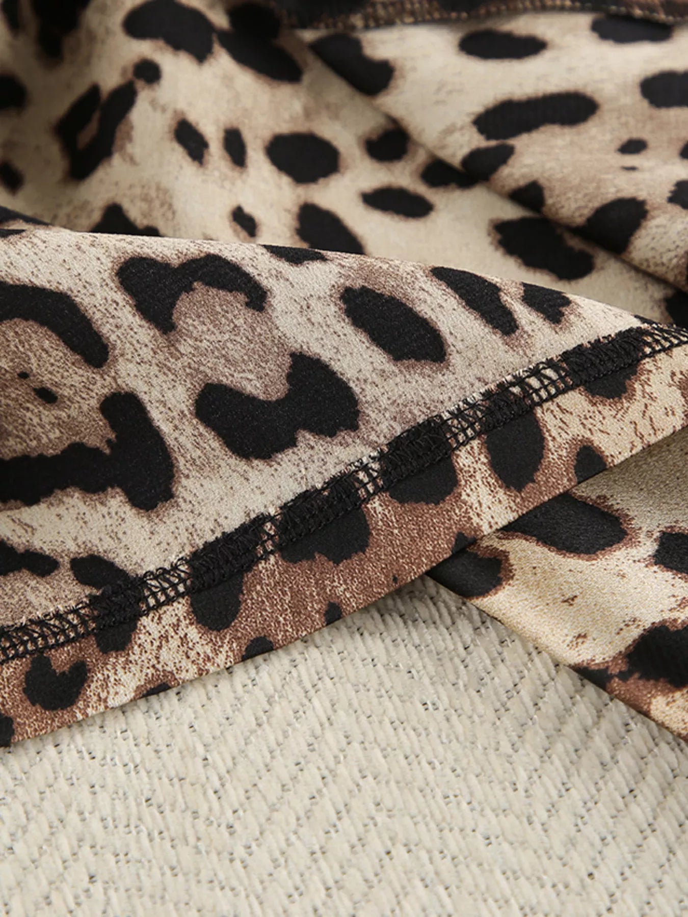 Trendsi Leopard Bra & Cardigan and Shorts Set -