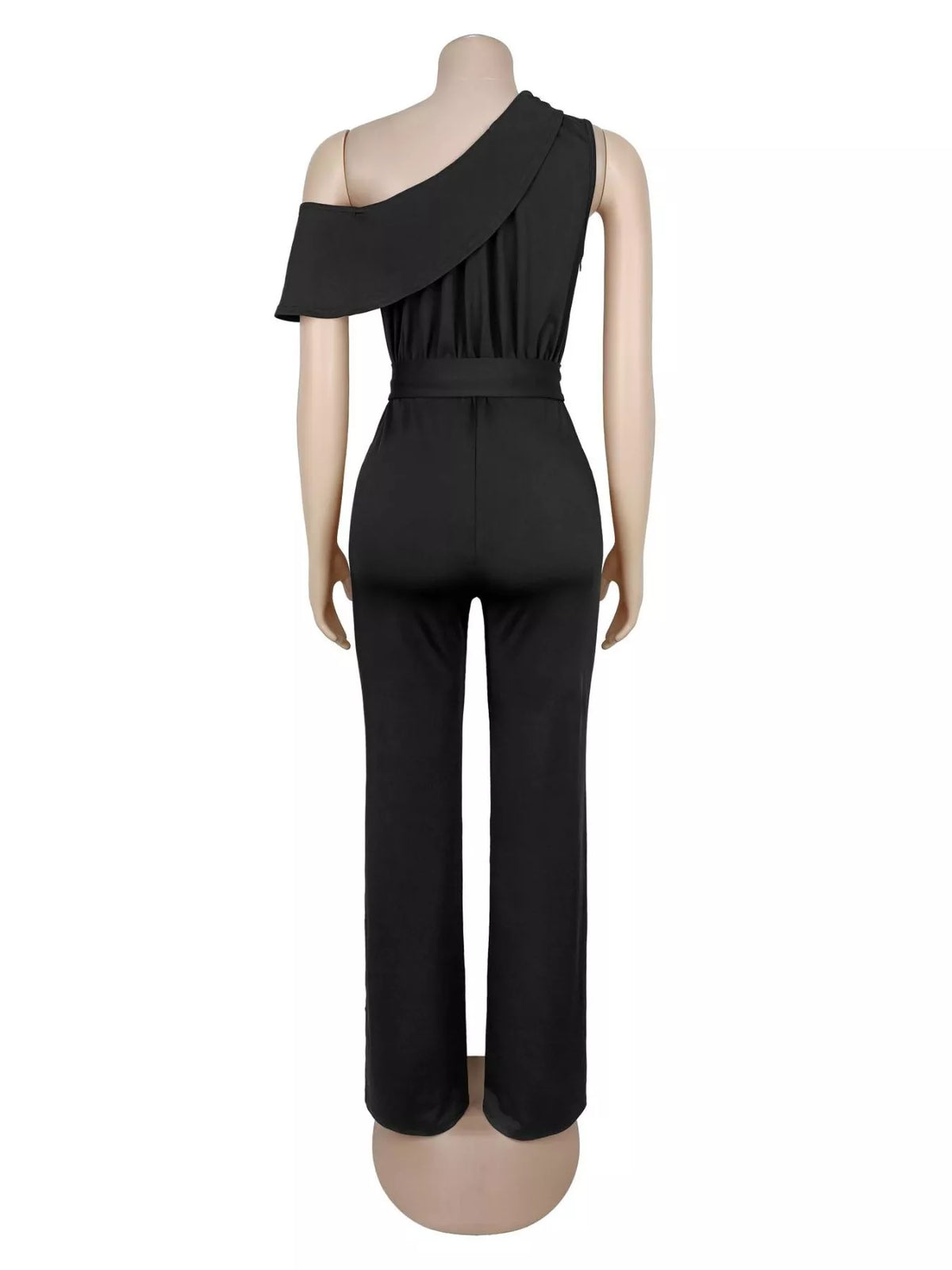 Trendsi One-Shoulder Draped Wide Leg Jumpsuit -