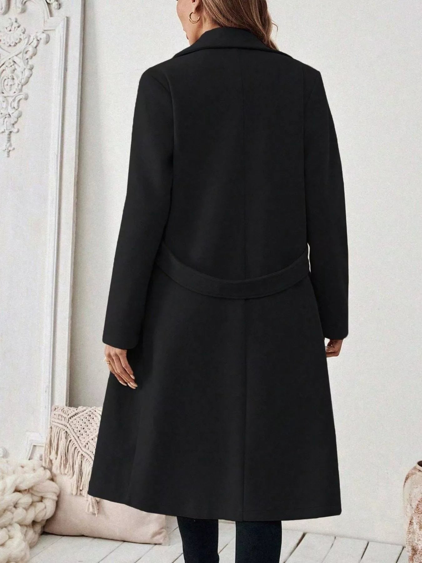 Trendsi Single-Button Longline Coat -