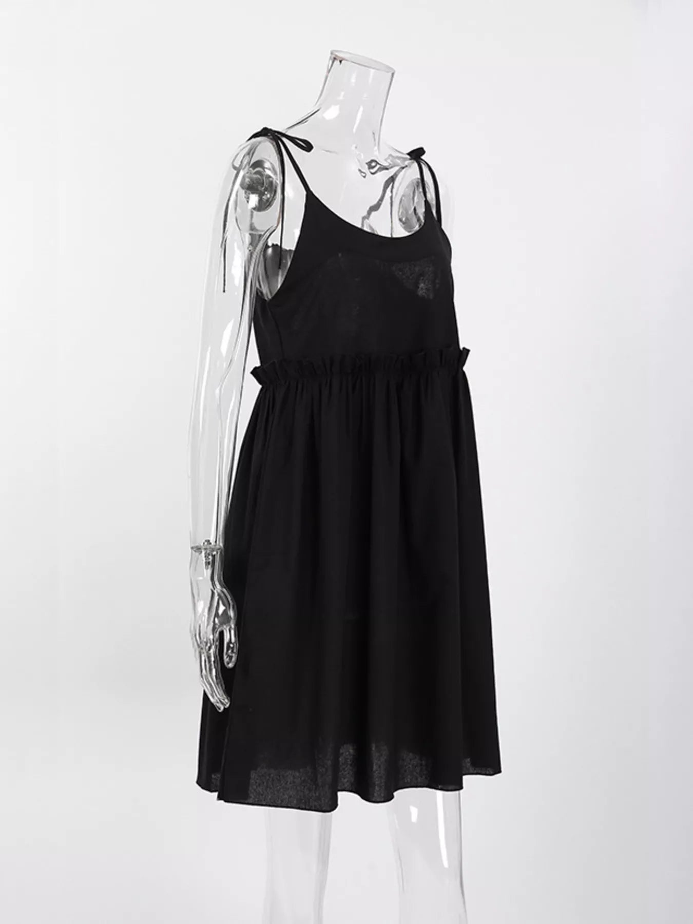 Trendsi Frill Tie Shoulder Mini Dress -