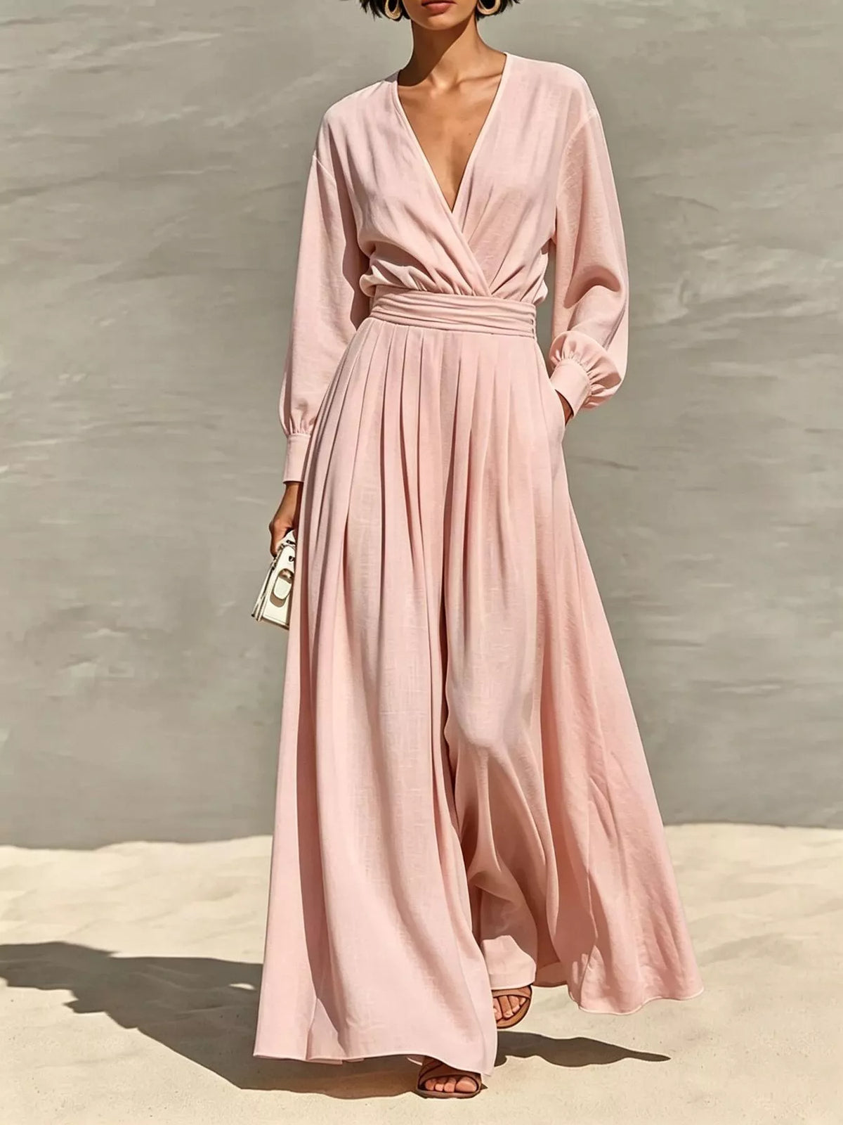 Trendsi Long Sleeve Wide-Leg Jumpsuit -