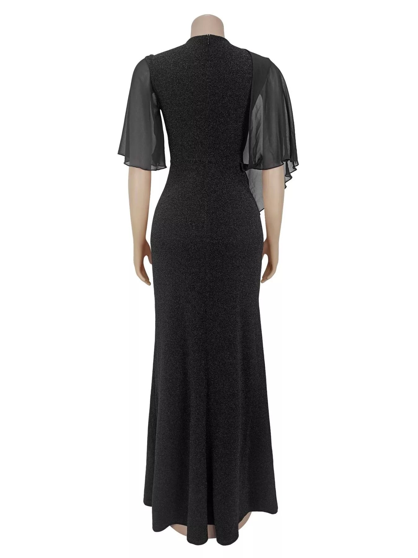 Trendsi Slit Flutter Sleeve Maxi Dress -