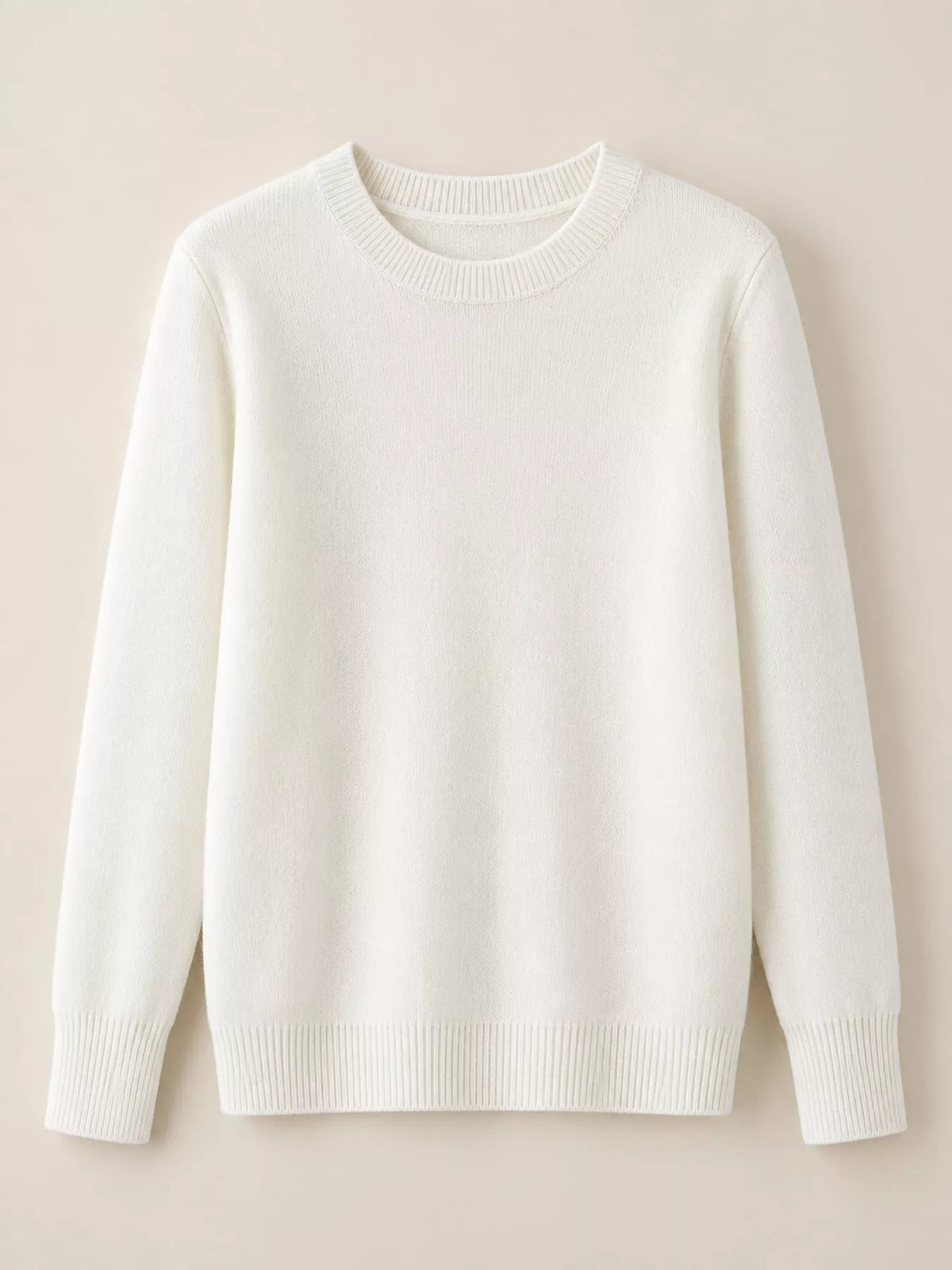 Crew Neck Long Sleeve Sweater — garment front
