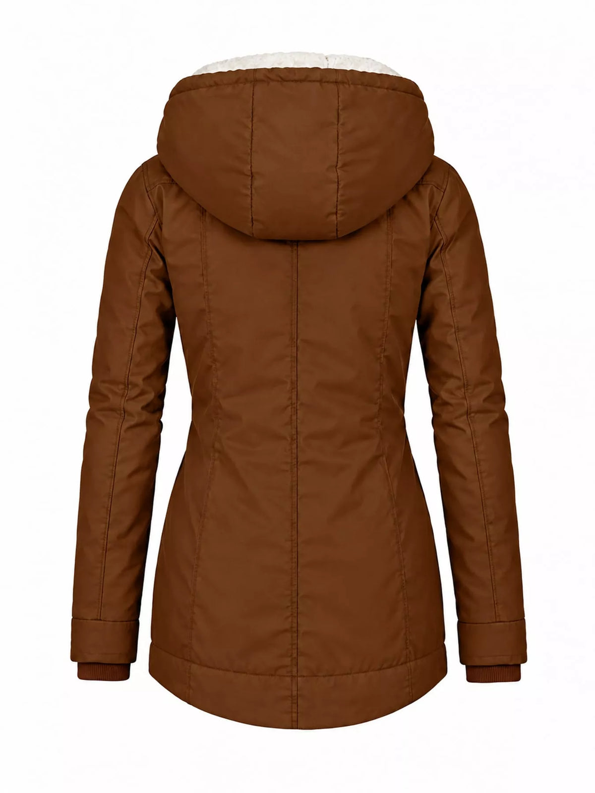 Sherpa-Lined Hooded Jacket — back view
