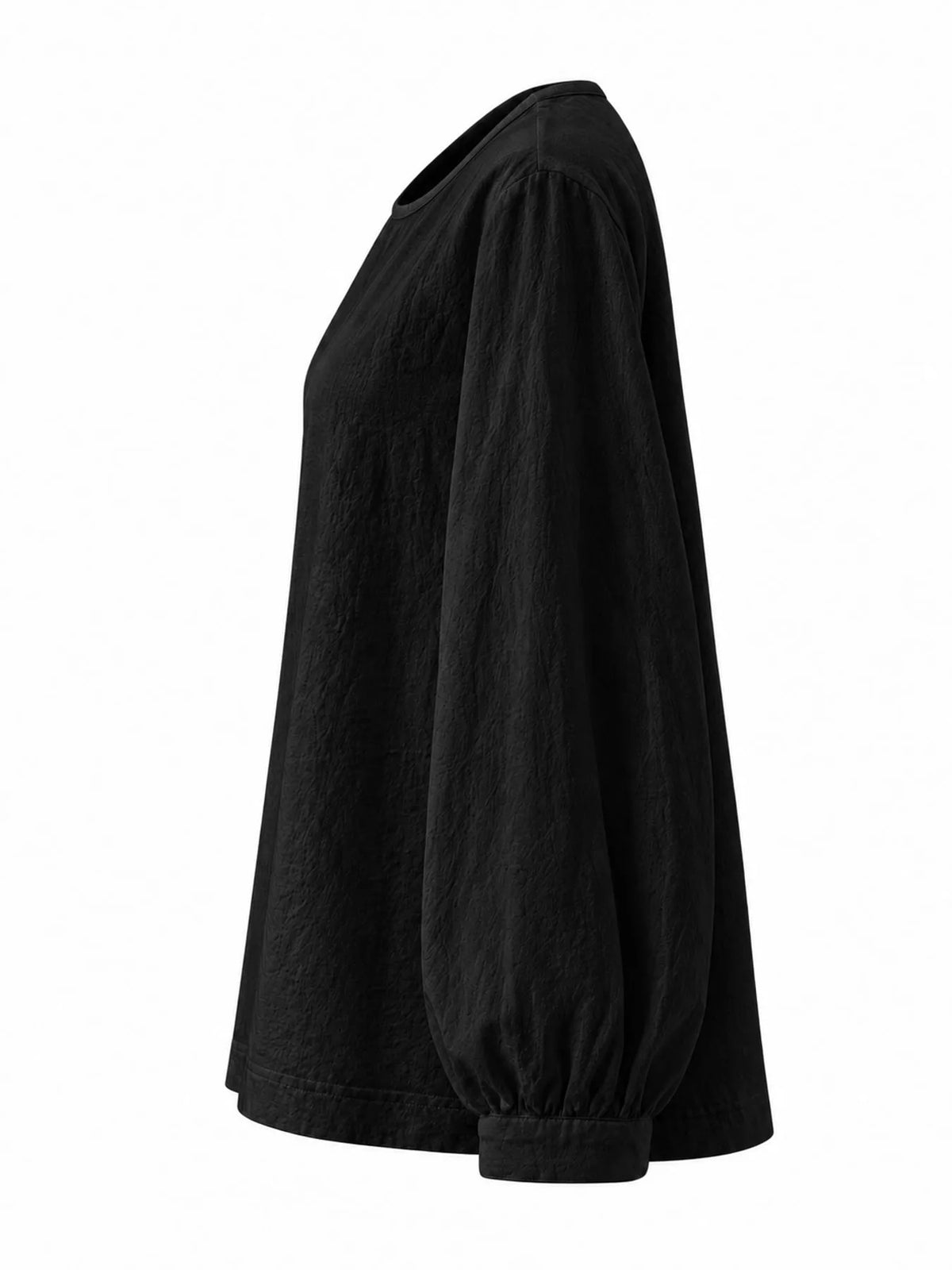 Loose Fit Long Sleeve Blouse — side view