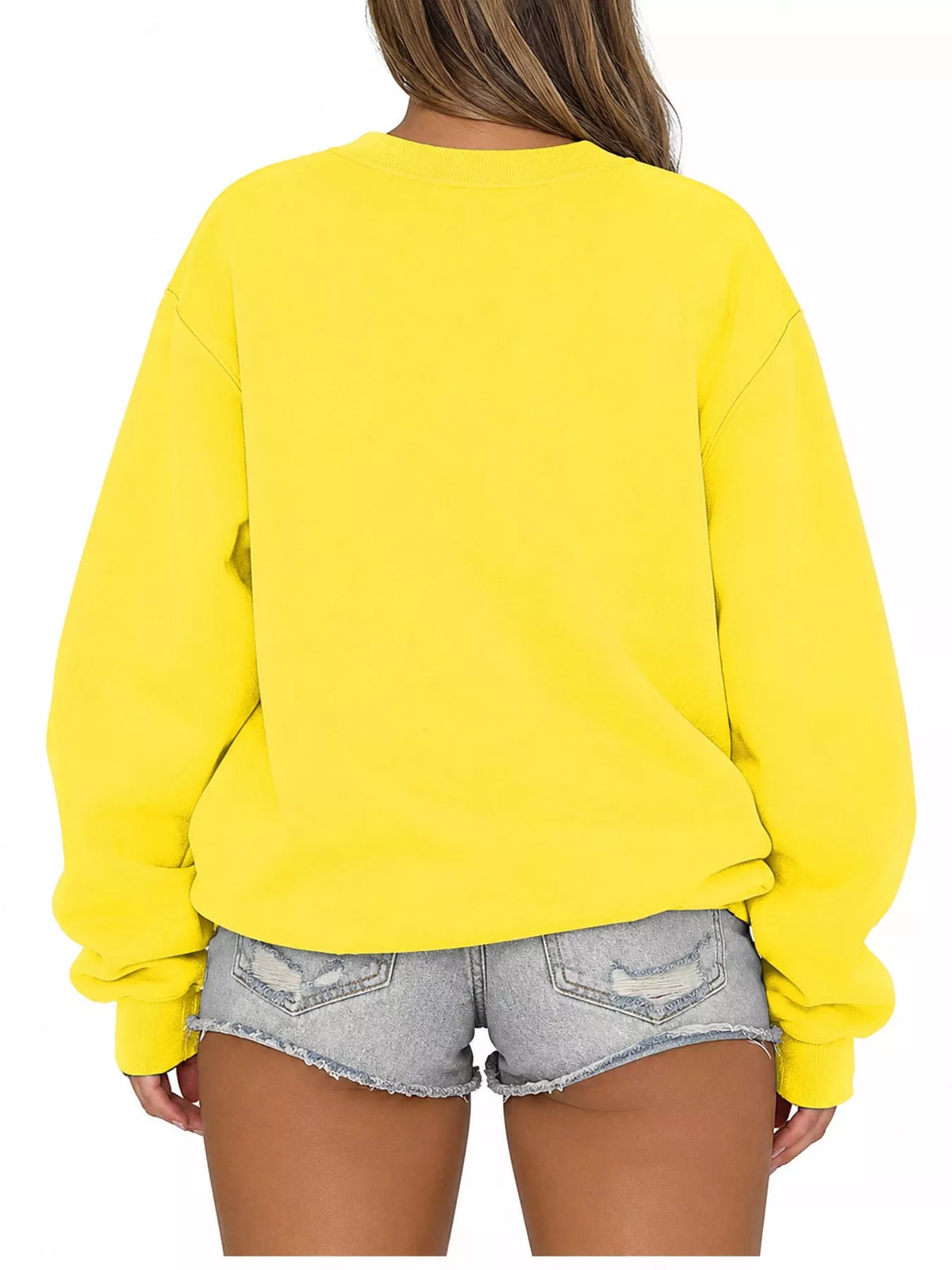 Pullover sweatshirt, yellow back