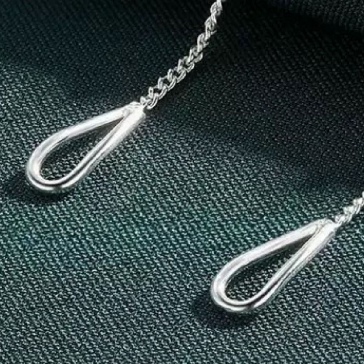 Trendsi 925 Sterling Silver Chain Earrings -